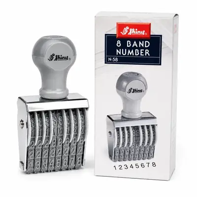 Shiny N-58 8 Digit Numbering Stamp – Manual Number Stamp for Office, Invoice & Receipt Books