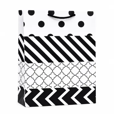 Large size Luxury Printed Bleach card Gift Bag | Reusable Shopping Bag with Strong Rope Handles | Gift Packaging Bag for Birthday, Wedding, Eid, Boutique & Retail Stores thumbnail 4