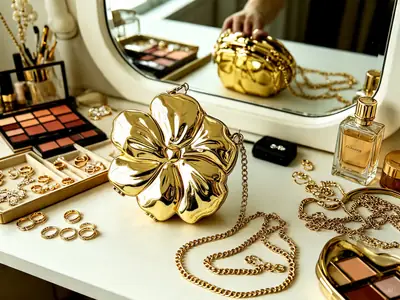 Girl's Metal Plain Shoulder Bag