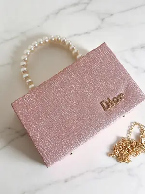 Women's Velvet Embellished Hand Bag
