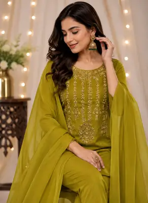 3 Pcs Women's Unstitched Embroidered Suit 