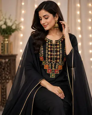 3 Pcs Women's Unstitched Embroidered Suit 