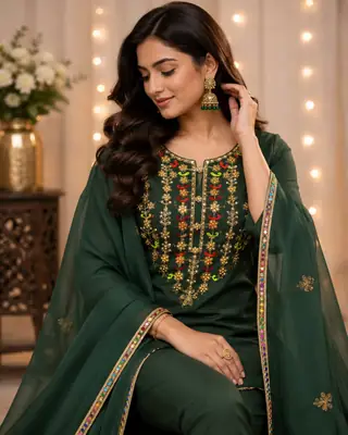 3 Pcs Women's Unstitched Embroidered Suit 
