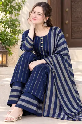 Winter Collection 3 Pcs Women's Unstitched Printed Suit 