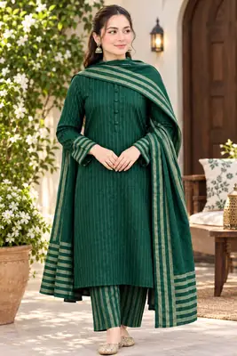 Khaddar Stuff Winter Collection 3 Pcs Women's Unstitched