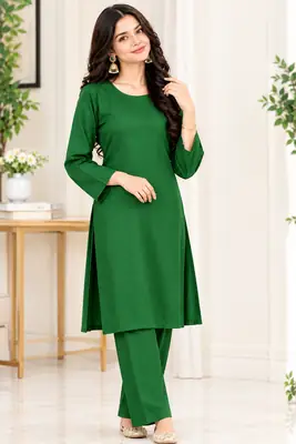 Shamooz Silk 2Pcs Women's Unstitched Plain Suit Best Quality