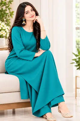 Shamooz Silk 2Pcs Women's Unstitched Plain Suit Best Quality