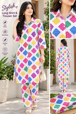 2 Pcs Women's Unstitched Printed Suit very Good Quality