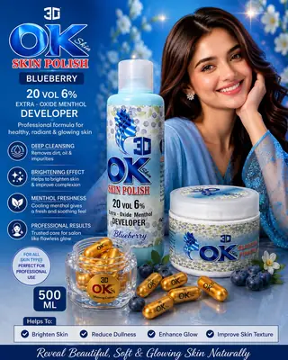 OK 3D Exfoliator Skin Polisher & Activator 500 ML
