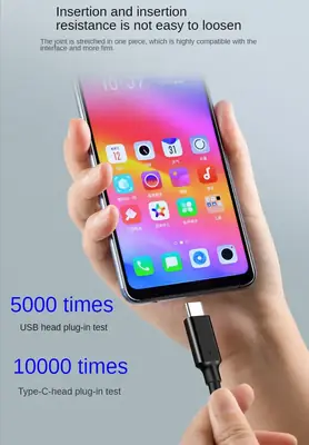 Charging Cable 1  C type best quality  thumbnail 3