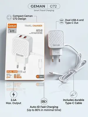 GEMAN G72 Dual USB Fast Charger