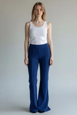 1 Pc Women's Stitched Cotton Jersey Plain Bell Bottoms