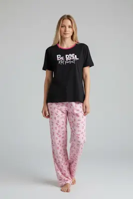 2 Pcs Women's Stitched Cotton Jersey Printed Night Suit