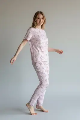 2 Pcs Women's Stitched Cotton Jersey Printed Night Suit