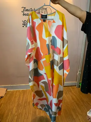 1 Pc Women's Stitched Silk Printed Maxi thumbnail 2
