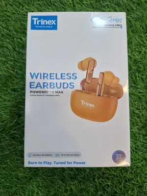 Trinex PowerPods Max Wireless Earbuds With Bluetooth 5.3, AI Real-Time Translation, 38ms Low Latency Game Mode, 13mm Titanium Drivers, ENC Call Clarity And Up To 35H Playtime. Perfect For Gaming, Music, Calls And Everyday Use. thumbnail 3
