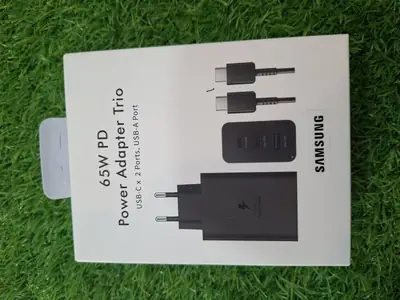 Samsung Original 65W PD Power Adapter Trio - 3-in-1 Fast Charging Adapter with 2 USB-C & 1 USB-A Port thumbnail 3