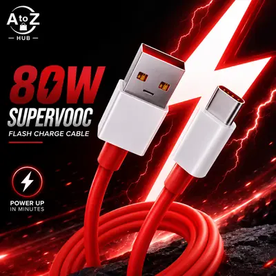 OnePlus 80W SuperVOOC Fast Charging Cable, USB-A to USB-C Data Sync Cable, Flash Charge Cable thumbnail 2