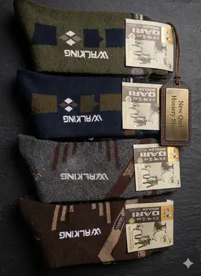 Men's Thermal Fleece Crew Length, Easy To Wear, Easy To Wash, Formal Wear Woolen Thermal Socks 12 thumbnail 7