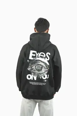 1 Pc Men's Micro Printed Hoodie thumbnail 2