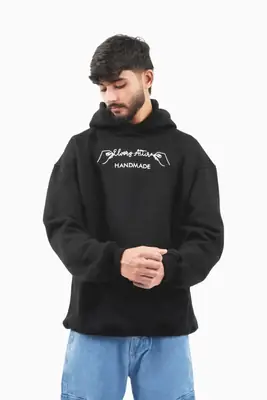 Men's 300g Cotton Embroidered Oversized Hoodie