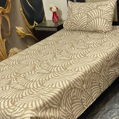 2 Pcs Cotton Printed Single Bedsheet