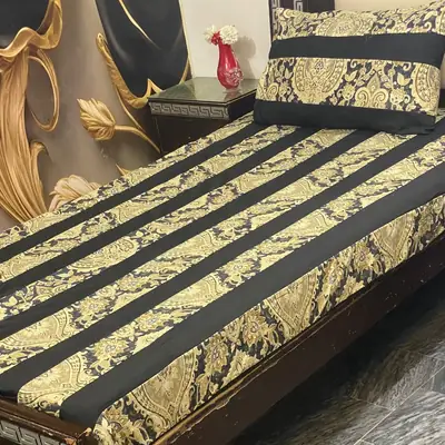 2 Pcs Cotton Patchwork Single Bedsheet
