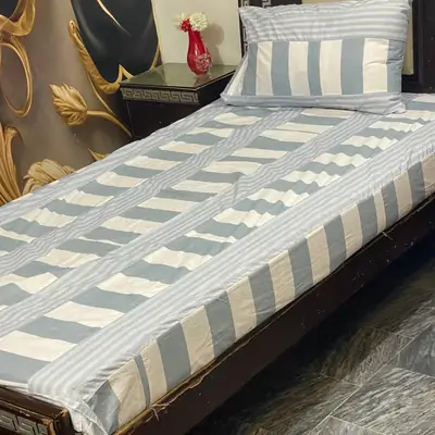 2 Pcs Cotton Patchwork Single Bedsheet