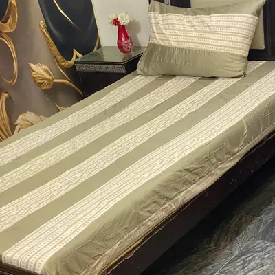2 Pcs Cotton Patchwork Single Bedsheet
