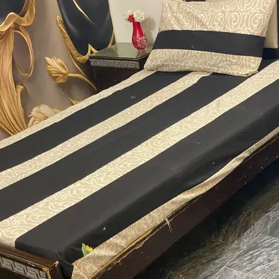 2 Pcs Cotton Patchwork Single Bedsheet