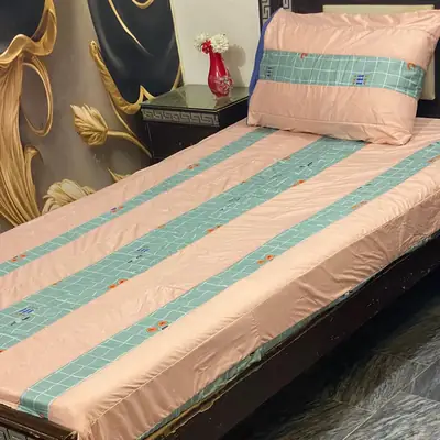 2 Pcs Cotton Patchwork Single Bedsheet