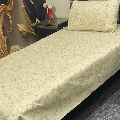 2 Pcs Cotton Printed Single Bedsheet