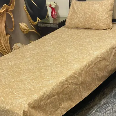 2 Pcs Cotton Printed Single Bedsheet