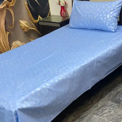 2 Pcs Cotton Printed Single Bedsheet