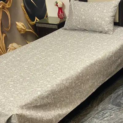 2 Pcs Cotton Printed Single Bedsheet