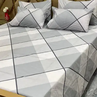 5 Pcs Cotton Printed Double Bedsheet