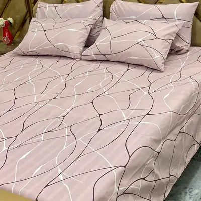 5 Pcs Cotton Printed Double Bedsheet