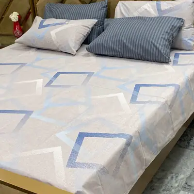 5 Pcs Cotton Printed Double Bedsheet