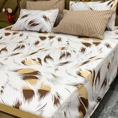 5 Pcs Cotton Printed Double Bedsheet