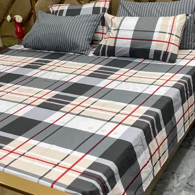 5 Pcs Cotton Printed Double Bedsheet