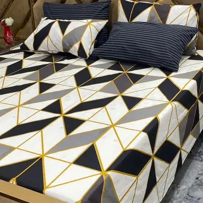 5 Pcs Cotton Printed Double Bedsheet