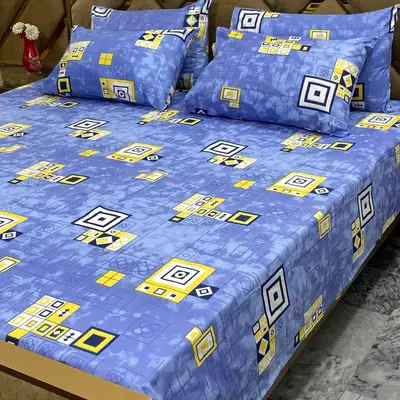 5 Pcs Cotton Printed Double Bedsheet