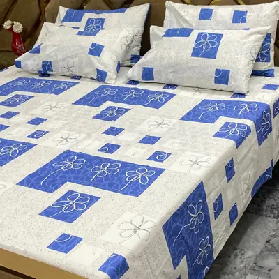 5 Pcs Cotton Printed Double Bedsheet