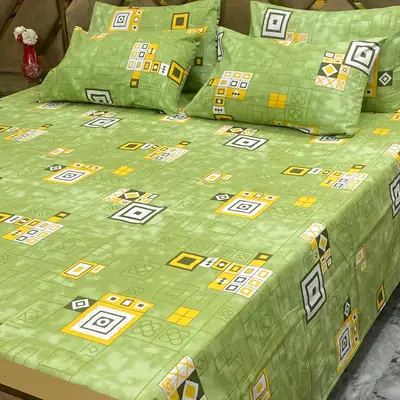 5 Pcs Cotton Printed Double Bedsheet