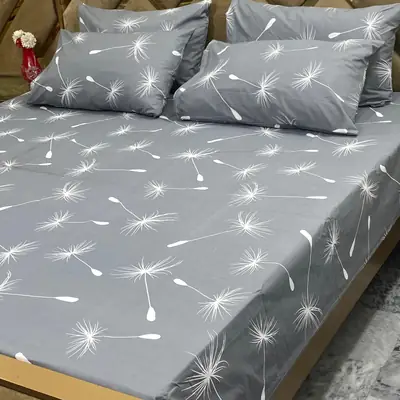 5 Pcs Cotton Printed Double Bedsheet