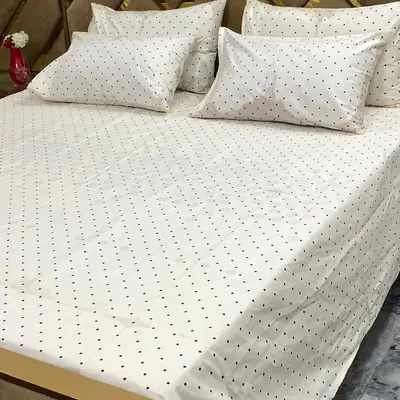 5 Pcs Cotton Printed Double Bedsheet
