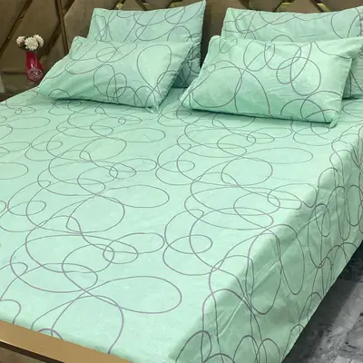 5 Pcs Cotton Printed Double Bedsheet