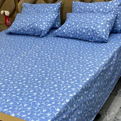 5 Pcs Cotton Printed Double Bedsheet