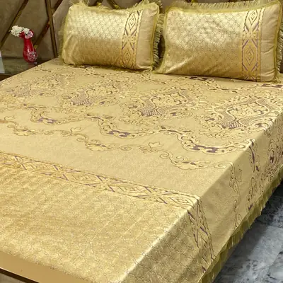 3 Pcs Palachi Printed Double Bedsheet