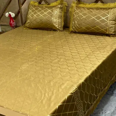 3 Pcs Velvet Printed Double Bedsheet